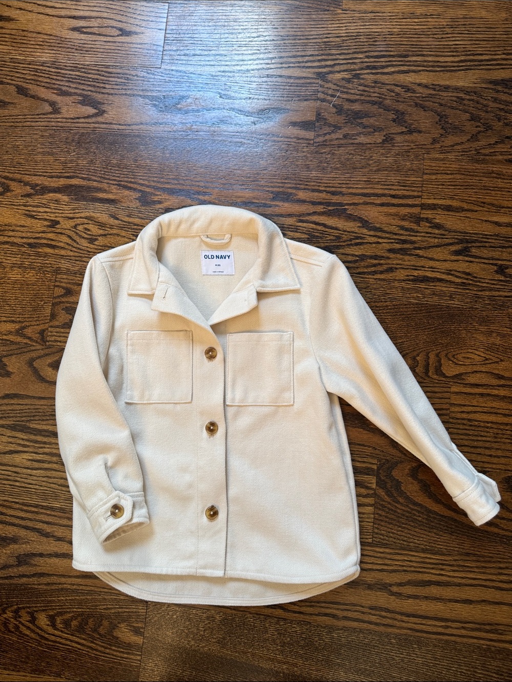 Old Navy Cream Button-Front Kids Shacket